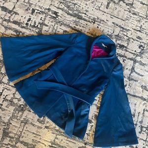 Bell Sleeve Blue Coat Womens Medium